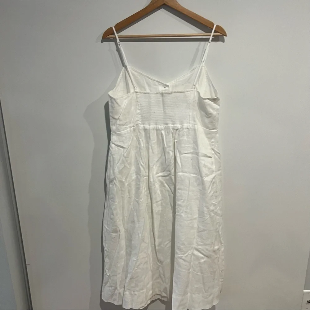 NWT Madewell Linen-Cotton Cami Button-Front Midi Dress - Picture 6 of 10